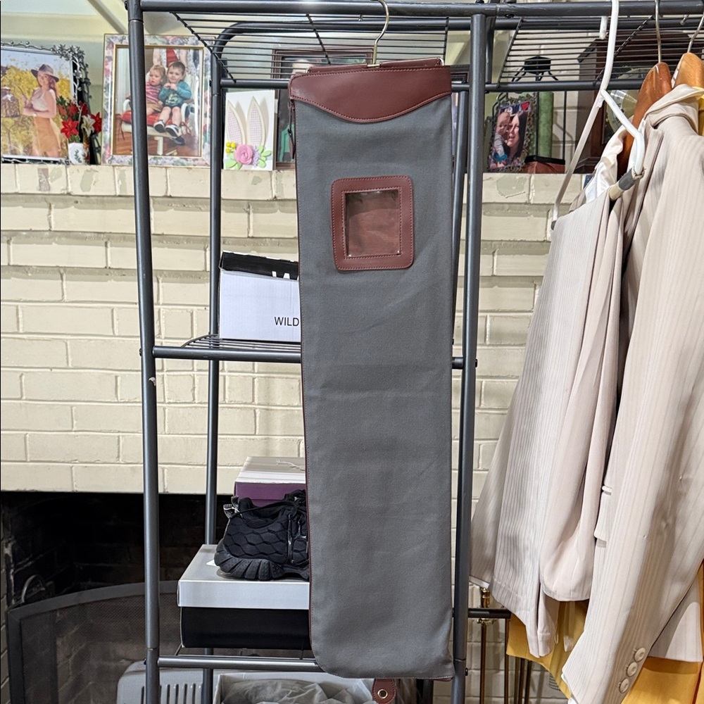 Gray and Brown Men's Bag